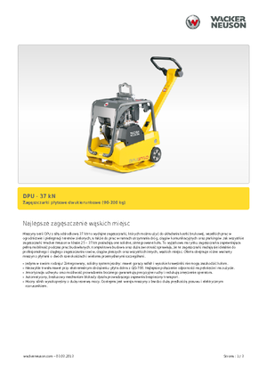 रिवर्सिबल वाइब्रेटरी प्लेट कॉम्पेक्टर Wacker Neuson DPU3750Hets