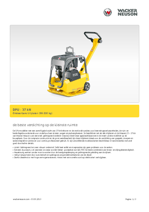 रिवर्सिबल वाइब्रेटरी प्लेट कॉम्पेक्टर Wacker Neuson DPU3750Hets