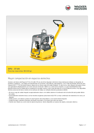 रिवर्सिबल वाइब्रेटरी प्लेट कॉम्पेक्टर Wacker Neuson DPU3750Hets