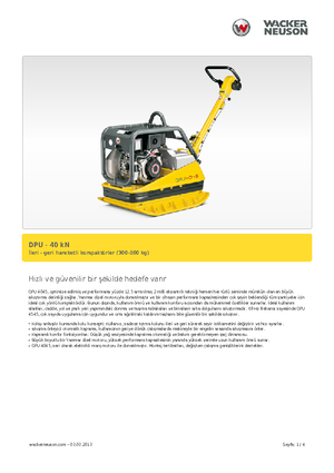 रिवर्सिबल वाइब्रेटरी प्लेट कॉम्पेक्टर Wacker Neuson DPU45Ye h