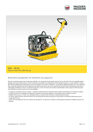 रिवर्सिबल वाइब्रेटरी प्लेट कॉम्पेक्टर Wacker Neuson DPU45Ye h