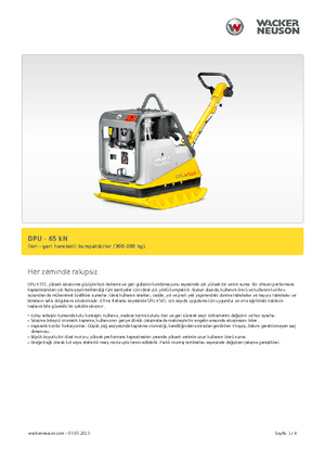 रिवर्सिबल वाइब्रेटरी प्लेट कॉम्पेक्टर Wacker Neuson DPU6555H