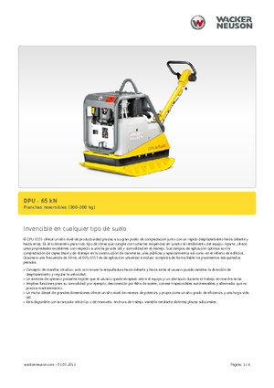 रिवर्सिबल वाइब्रेटरी प्लेट कॉम्पेक्टर Wacker Neuson DPU6555Heap 