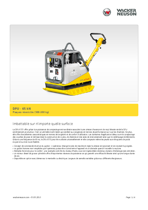 रिवर्सिबल वाइब्रेटरी प्लेट कॉम्पेक्टर Wacker Neuson DPU6555Heap 