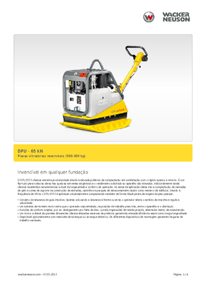रिवर्सिबल वाइब्रेटरी प्लेट कॉम्पेक्टर Wacker Neuson DPU6555H