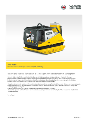 रिवर्सिबल वाइब्रेटरी प्लेट कॉम्पेक्टर Wacker Neuson DPU 7060 Fet