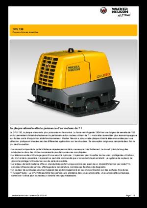 रिवर्सिबल वाइब्रेटरी प्लेट कॉम्पेक्टर Wacker Neuson DPU 130 r