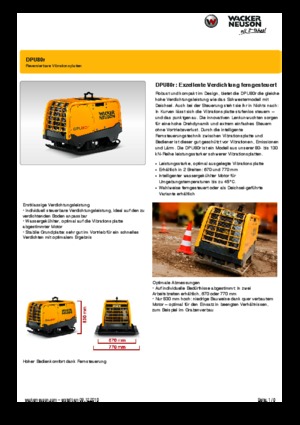 रिवर्सिबल वाइब्रेटरी प्लेट कॉम्पेक्टर Wacker Neuson DPU80r Lem 670
