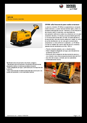 रिवर्सिबल वाइब्रेटरी प्लेट कॉम्पेक्टर Wacker Neuson DPU90 Lem 770
