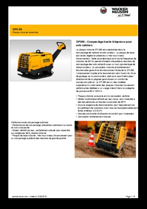 रिवर्सिबल वाइब्रेटरी प्लेट कॉम्पेक्टर Wacker Neuson DPU90 Lem 770
