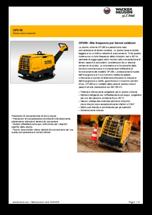 रिवर्सिबल वाइब्रेटरी प्लेट कॉम्पेक्टर Wacker Neuson DPU90 Lem 770