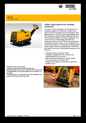 रिवर्सिबल वाइब्रेटरी प्लेट कॉम्पेक्टर Wacker Neuson DPU90 Lem 770