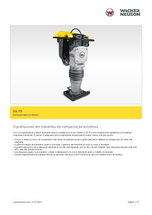 गैसोलीन और डीजल रैमर Wacker DS 70,11