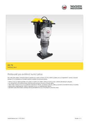 गैसोलीन और डीजल रैमर Wacker DS 70,11