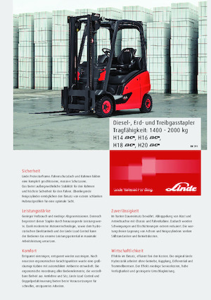 एलपीजी फोर्कलिफ्ट Linde H50T EVO 