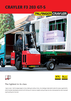 डीजल ट्रक माउंटेड फोर्कलिफ्ट Palfinger F3 203 GT-S