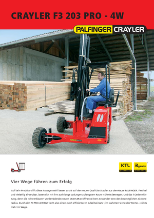 डीजल ट्रक माउंटेड फोर्कलिफ्ट Palfinger F3 203 PX 4W