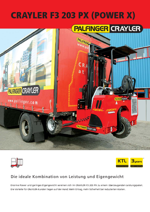 डीजल ट्रक माउंटेड फोर्कलिफ्ट Palfinger F3 203 PX
