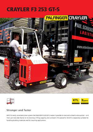 डीजल ट्रक माउंटेड फोर्कलिफ्ट Palfinger F3 253 GT-S