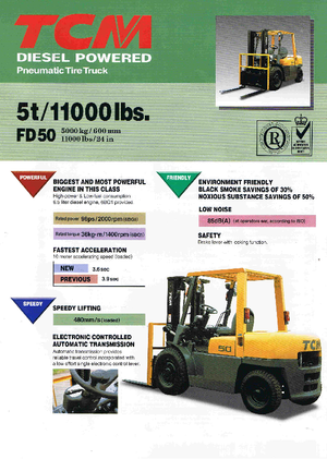 डीजल फोर्कलिफ्ट TCM FD 50 T 8