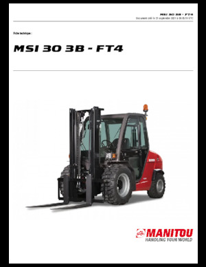 रफ टेरेन फोर्कलिफ्ट Manitou MSI 30 3B / FT4