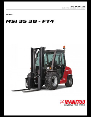 रफ टेरेन फोर्कलिफ्ट Manitou MSI 35 3B / FT4