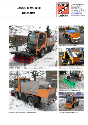 म्यूनिसिपल ट्रैक्टर फ्रंट हिच Ladog G 129 N 20 E5