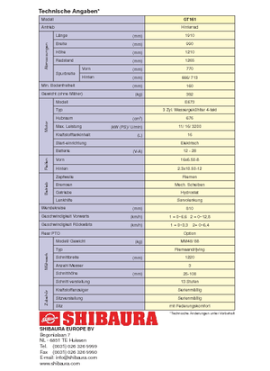 म्यूनिसिपल ट्रैक्टर फ्रंट हिच Shibaura GT 161