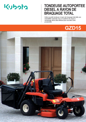 म्यूनिसिपल ट्रैक्टर फ्रंट हिच Kubota GZD 15 HD