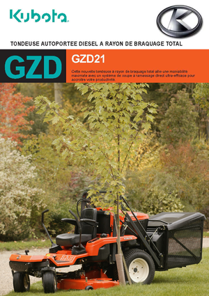 म्यूनिसिपल ट्रैक्टर फ्रंट हिच Kubota GZD  21 HD