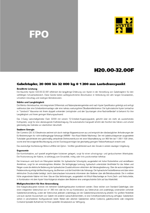 डीजल फोर्कलिफ्ट Hyster H28.00 F
