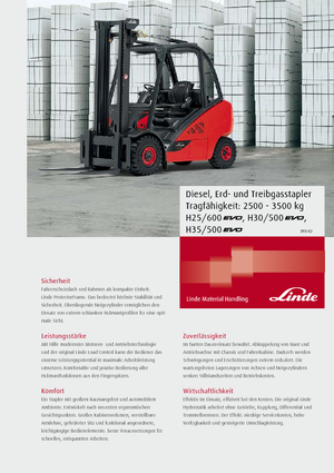 डीजल एक्सप्लोजन प्रूफ फोर्कलिफ्ट Linde H25/600D