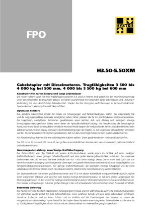 डीजल फोर्कलिफ्ट Hyster H 4.00 XMS - 6