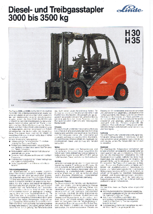 डीजल एक्सप्लोजन प्रूफ फोर्कलिफ्ट Linde H 30 D