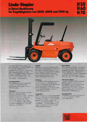 डीजल फोर्कलिफ्ट Linde H 70 D