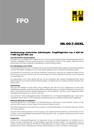 डीजल फोर्कलिफ्ट Hyster H 7.00 XL