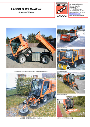 म्यूनिसिपल ट्रैक्टर फ्रंट हिच Bertsche Ladog G 129 N 20