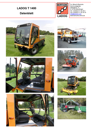 म्यूनिसिपल ट्रैक्टर फ्रंट हिच Bertsche Ladog T 1400