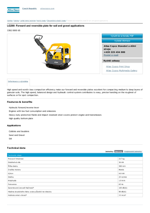 रिवर्सिबल वाइब्रेटरी प्लेट कॉम्पेक्टर Atlas Copco LG 200