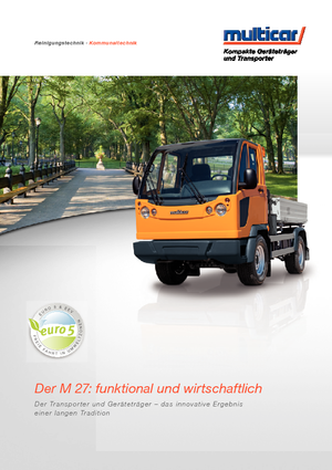 म्यूनिसिपल ट्रैक्टर फ्रंट हिच Multicar M 27 C