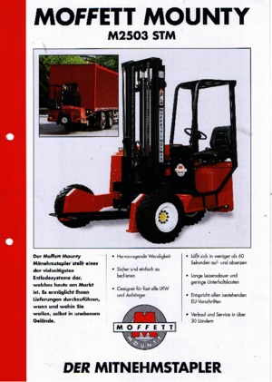 डीजल ट्रक माउंटेड फोर्कलिफ्ट Moffett M 2503 STM