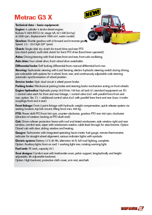 म्यूनिसिपल ट्रैक्टर फ्रंट हिच Reform Werke Metrac G 3 X