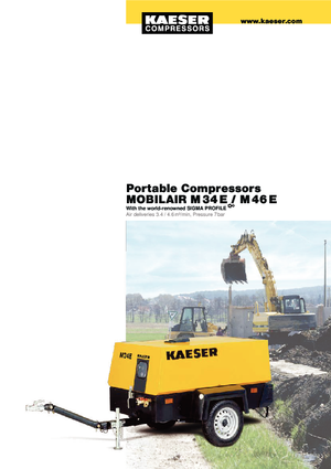 पोर्टेबल एयर कंप्रेसर - डीजल, इलेक्ट्रिक, गैसोलीन Kaeser Mobilair M 34 E