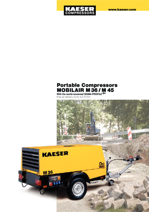 पोर्टेबल एयर कंप्रेसर - डीजल, इलेक्ट्रिक, गैसोलीन Kaeser Mobilair M 45