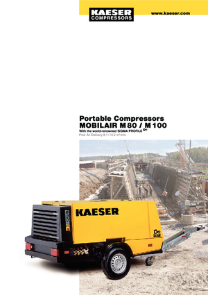 स्टेशनरी एयर कंप्रेसर - डीजल, इलेक्ट्रिक, गैसोलीन Kaeser Mobilair M 100 G, 13 kVA