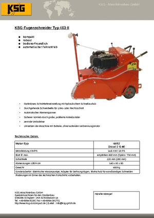 फ्लोर सॉ KSG-Maschinenbau KSG 463