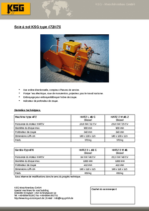 फ्लोर सॉ KSG-Maschinenbau KSG 472