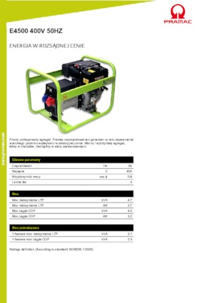 डीजल पावर जनरेटर PRAMAC Lifter E 4500 TYH