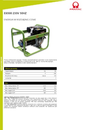 डीजल पावर जनरेटर PRAMAC Lifter E 6500 SYH