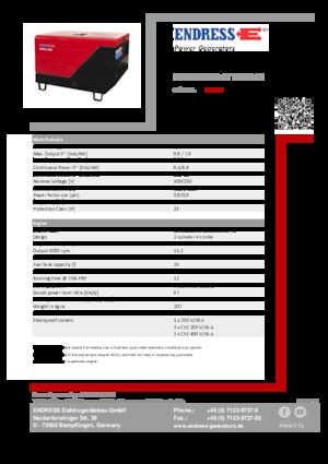 डीजल पावर जनरेटर Endress ESE 1006 DLS-GT ES ISO DI